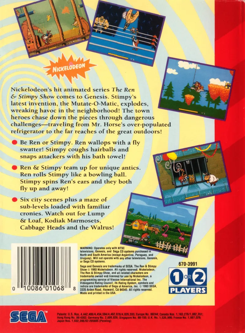 The Ren & Stimpy Show Presents: Stimpy's Invention box back