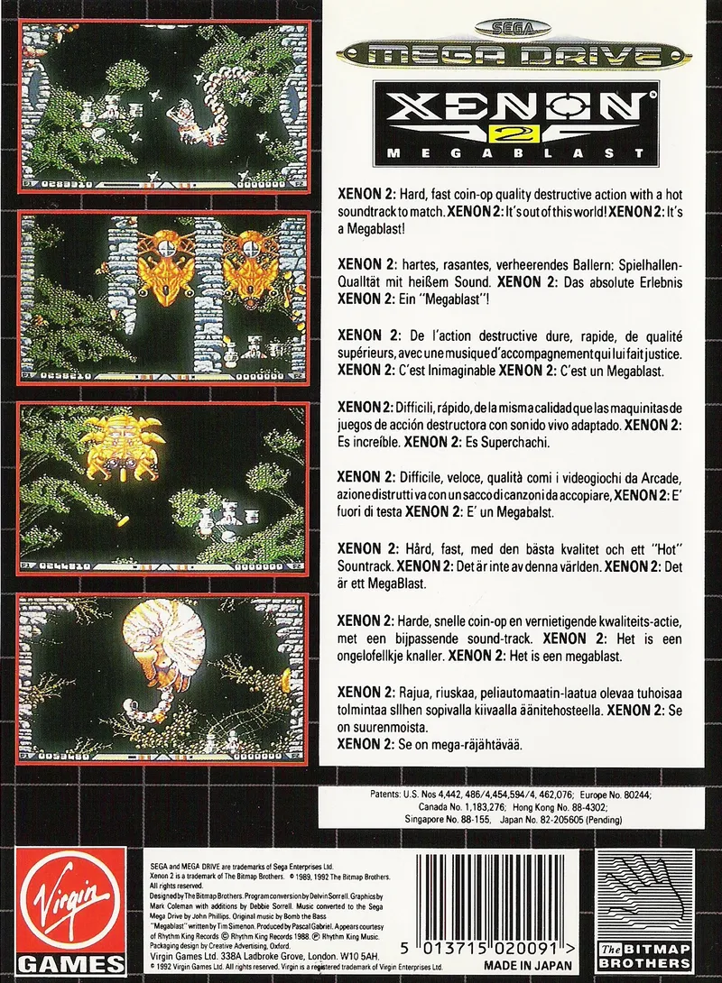 Xenon 2: Megablast box back