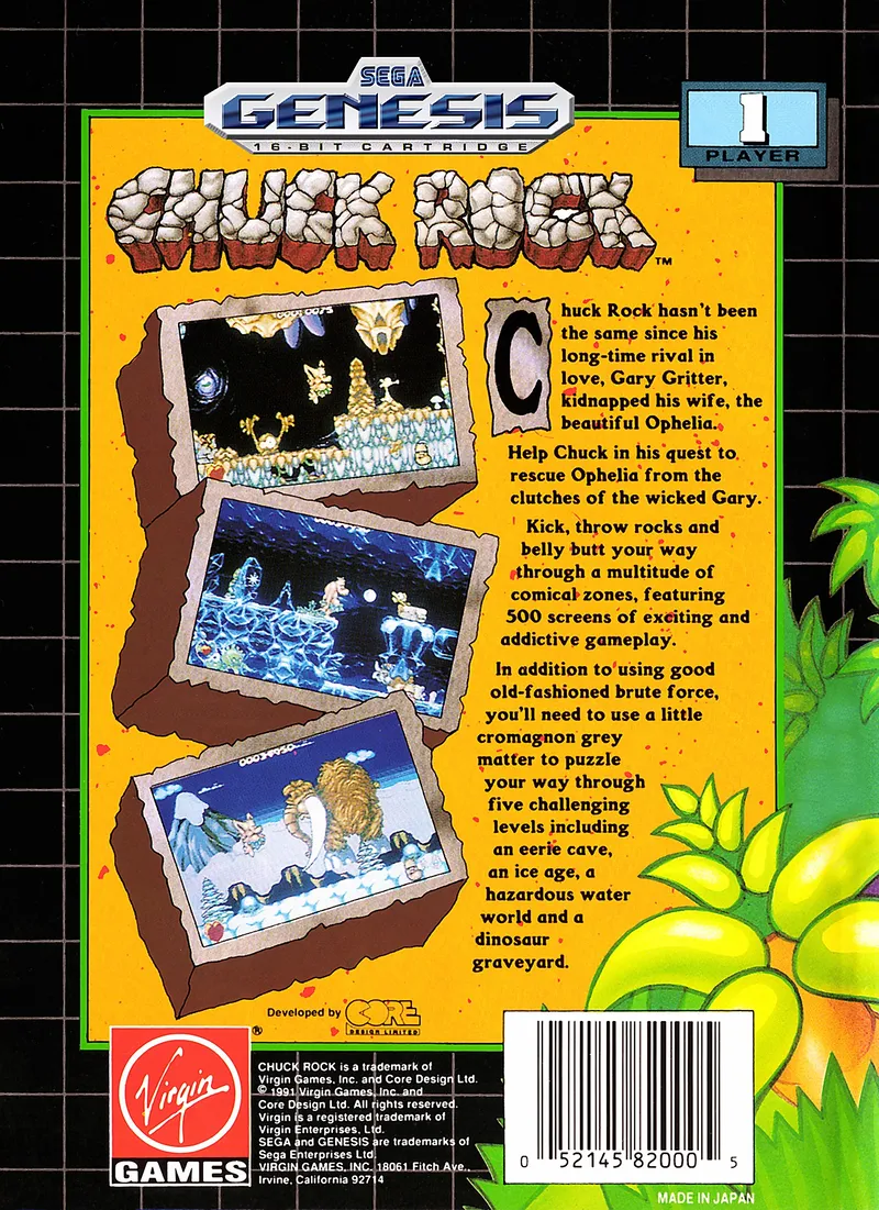 Chuck Rock box back