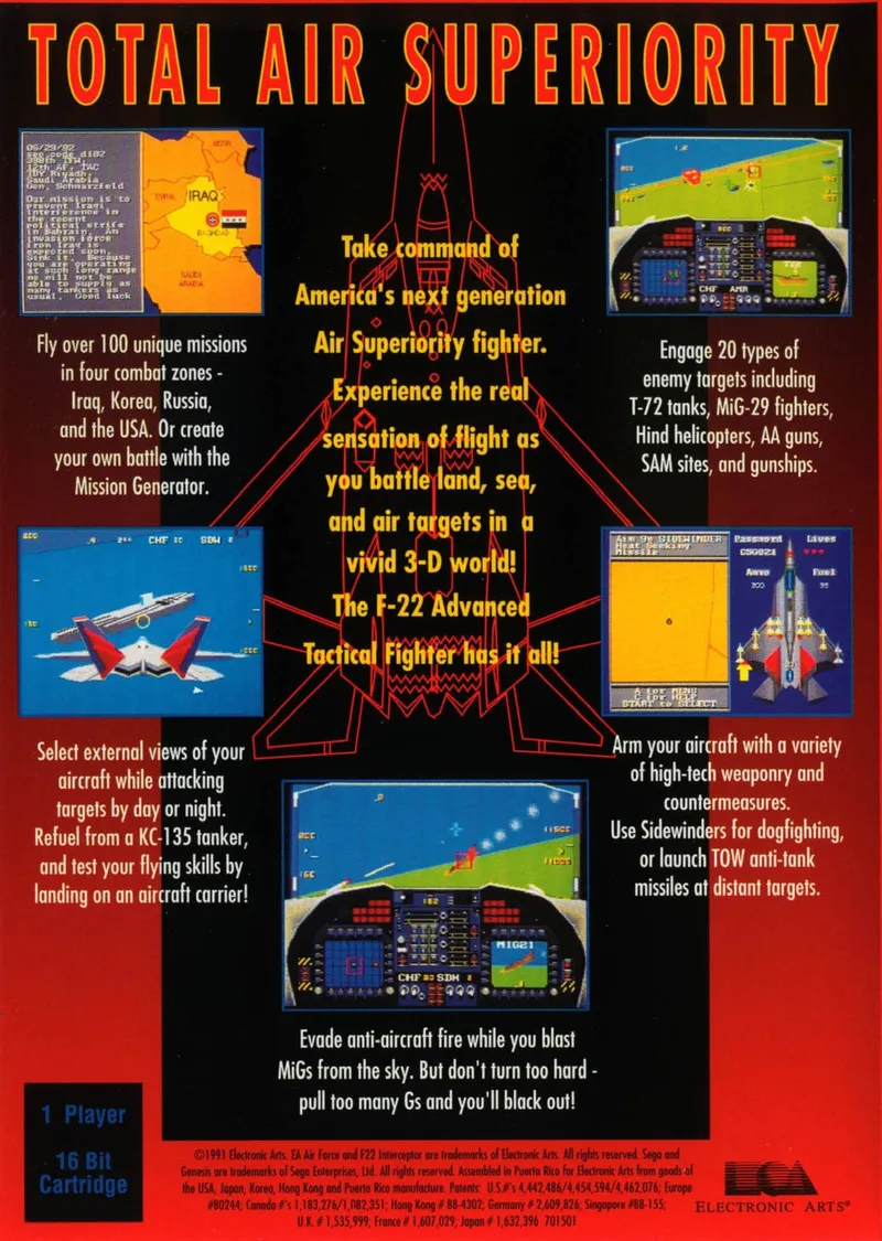 F-22 Interceptor: Advanced Tactical Fighter box back