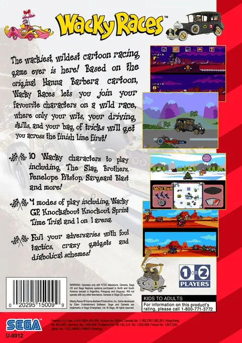 Wacky Races box back