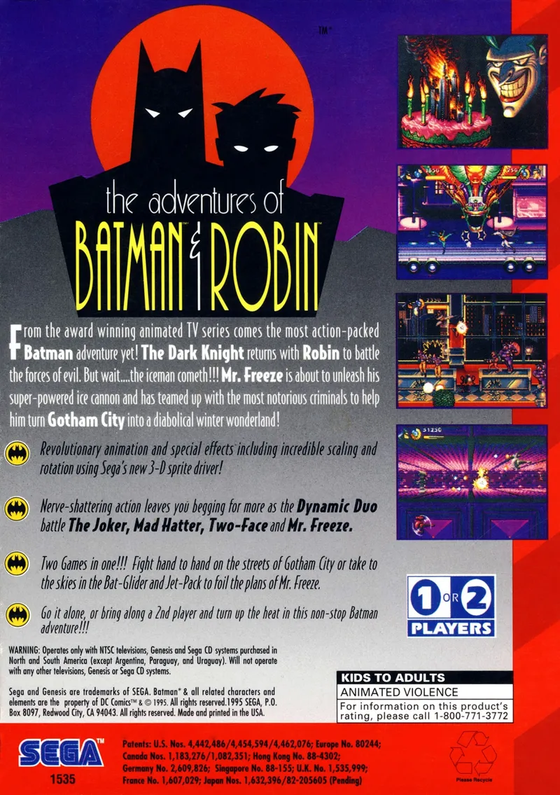 The Adventures of Batman & Robin box back
