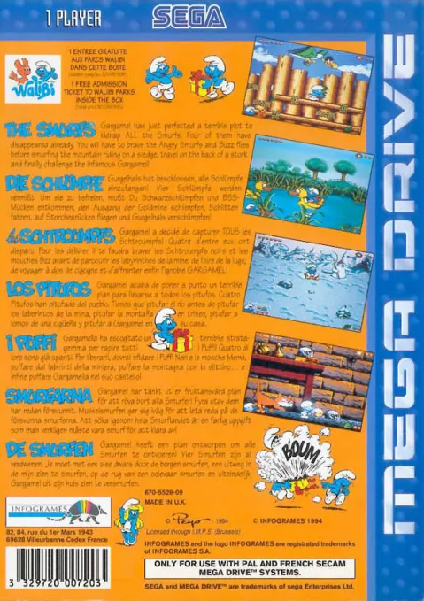 The Smurfs box back