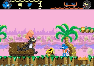 Backdrop artwork for The Itchy & Scratchy Game