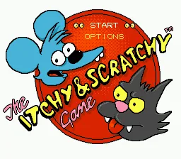 The Itchy & Scratchy Game title screen