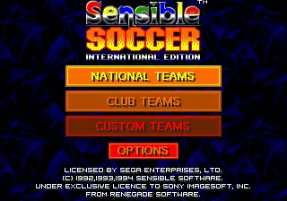 International Sensible Soccer title screen