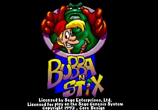 Bubba 'N' Stix title screen