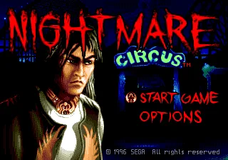 Nightmare Circus title screen