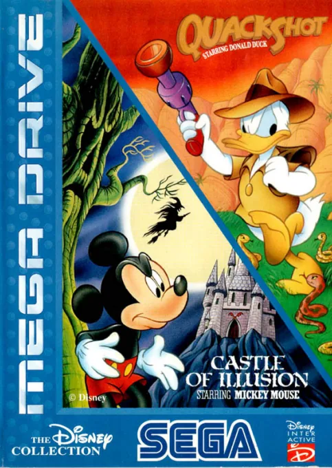 Disney Collection, The - QuackShot Starring Donald Duck + Castle of Illusion Starring Mickey Mouse cover art for Sega Genesis