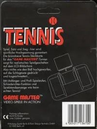 Tennis Master box back