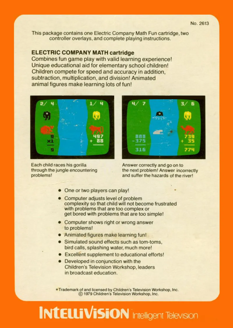 The Electric Company Math Fun box back
