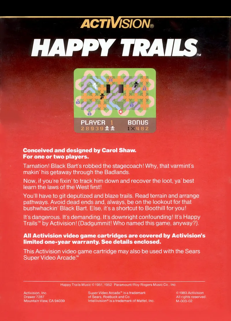 Happy Trails box back