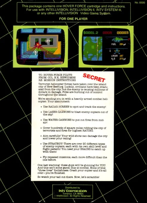 Hover Force box back