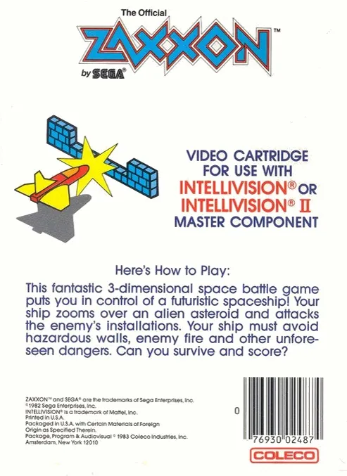 Zaxxon box back