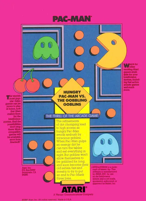 Pac-Man box back