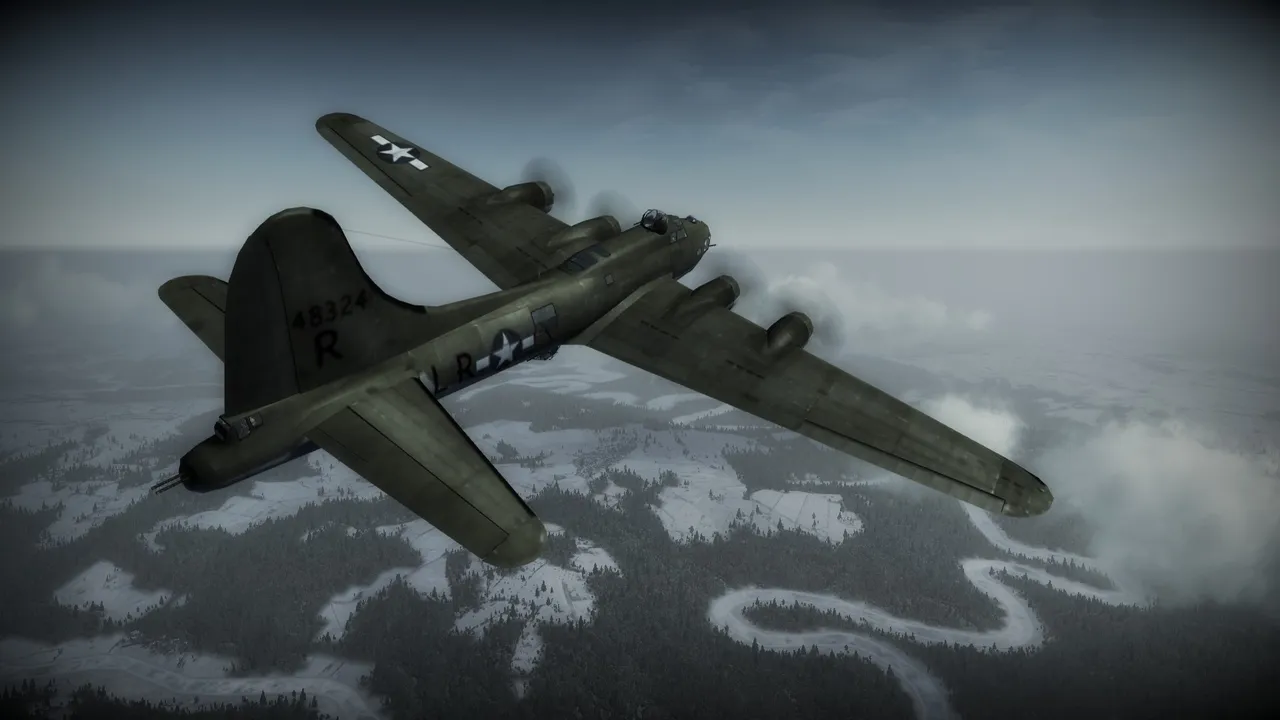 Backdrop artwork for B-17 Bomber