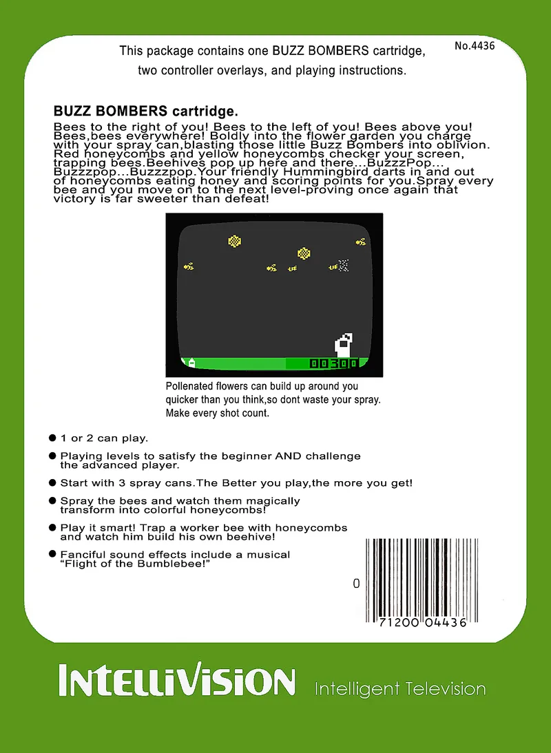 Buzz Bombers box back