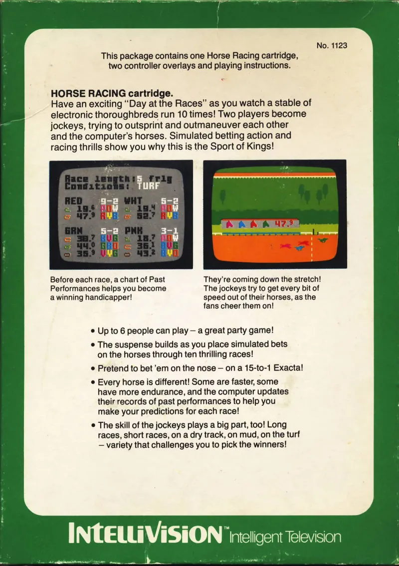 Horse Racing box back