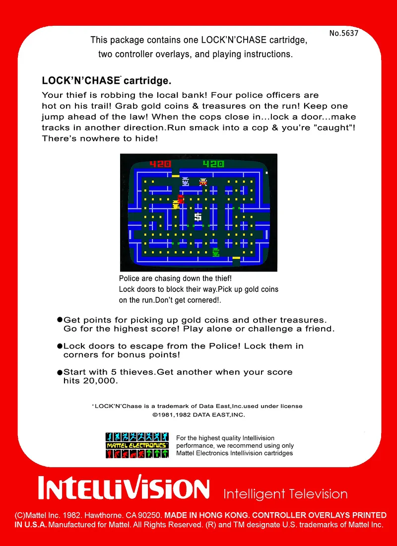 Lock 'n' Chase box back