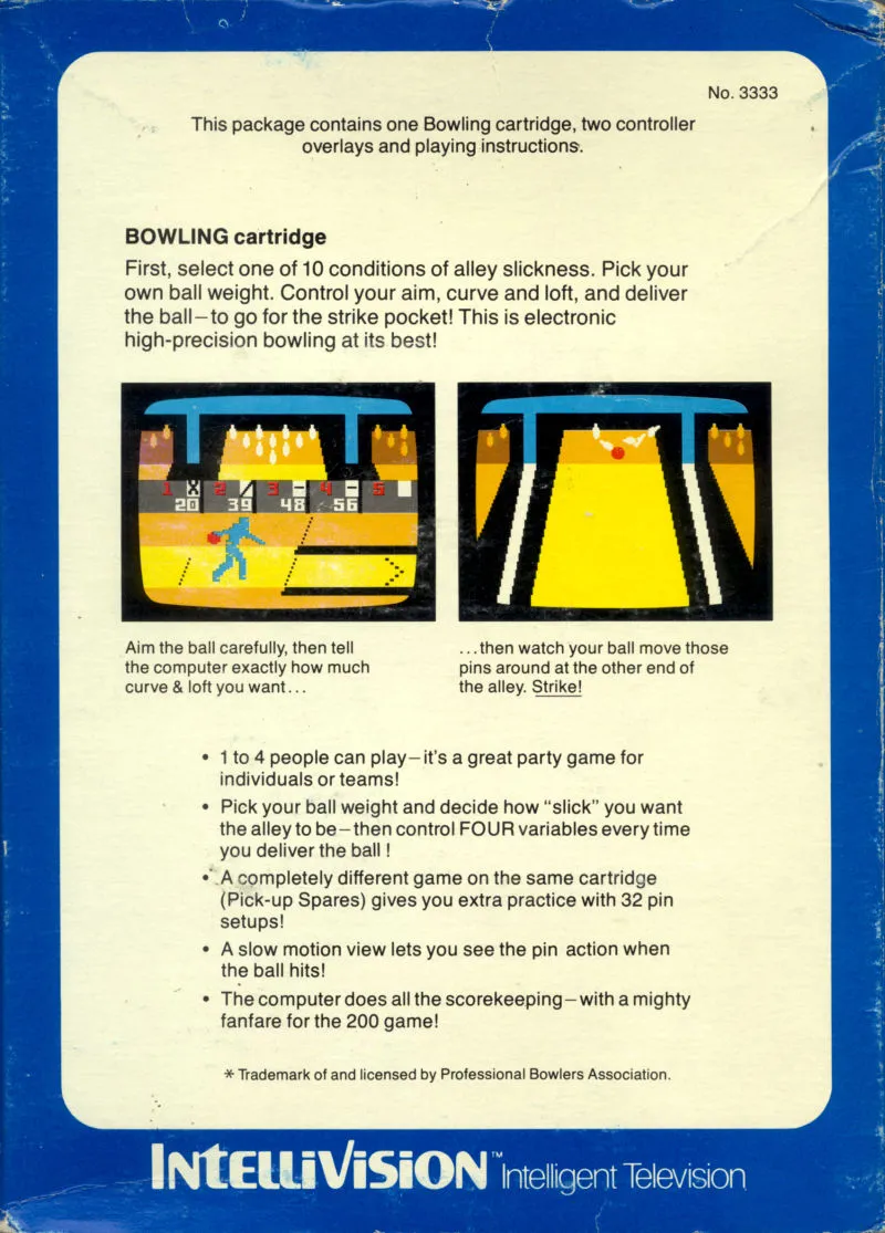 PBA Bowling box back