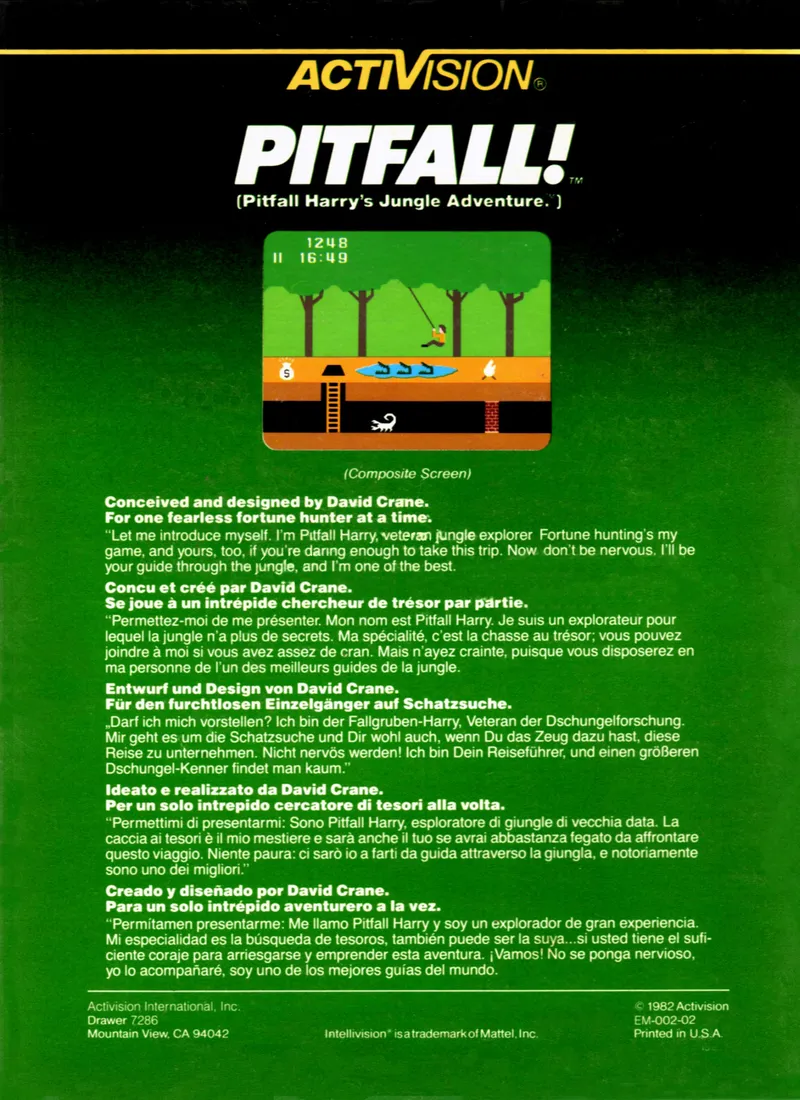 Pitfall! box back