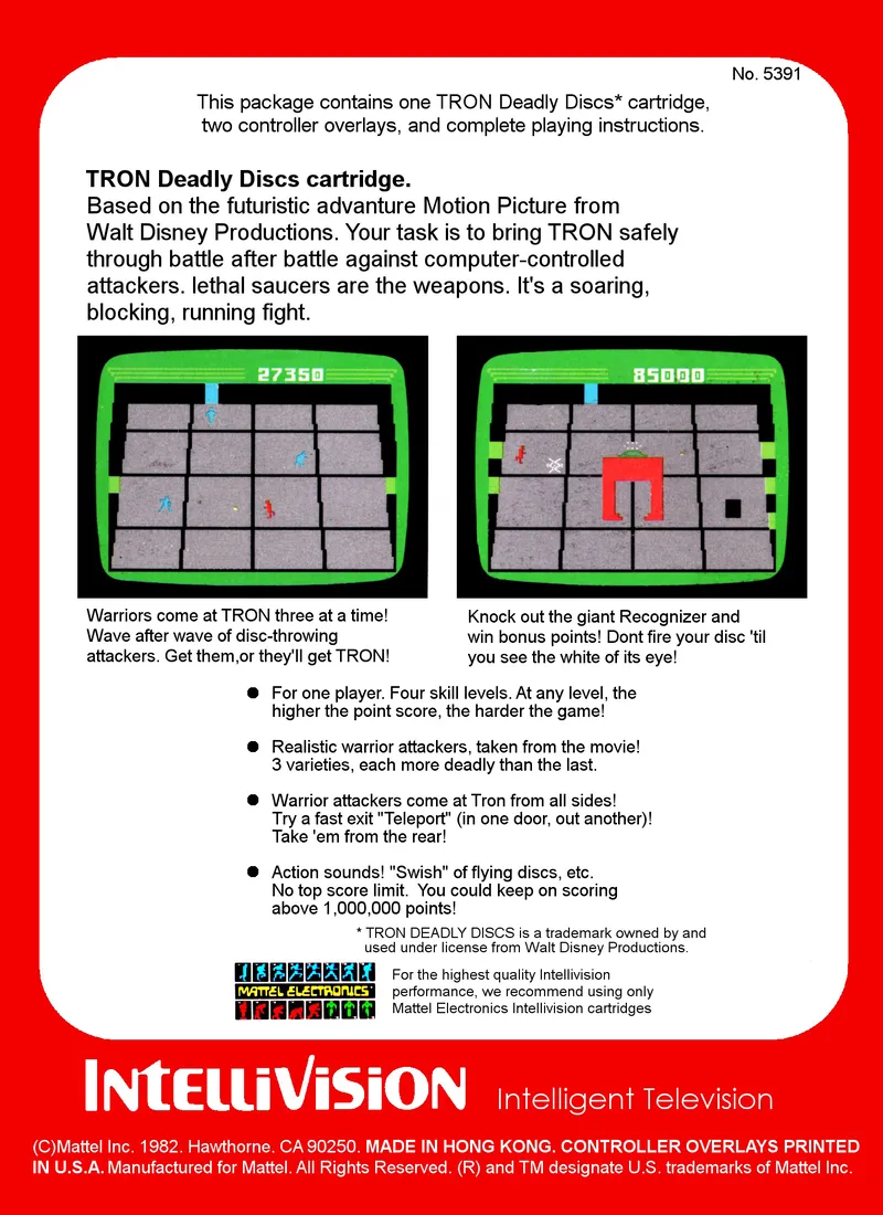Tron: Deadly Discs box back