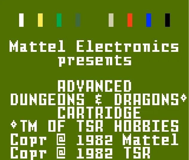 Advanced Dungeons & Dragons: Treasure of Tarmin Cartridge screenshot