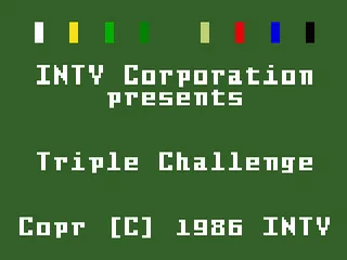 Triple Challenge - Chess, Checkers, Backgammon title screen
