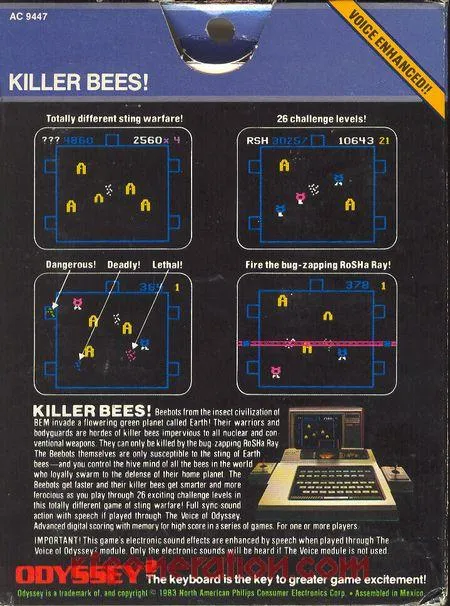 Killer Bees box back