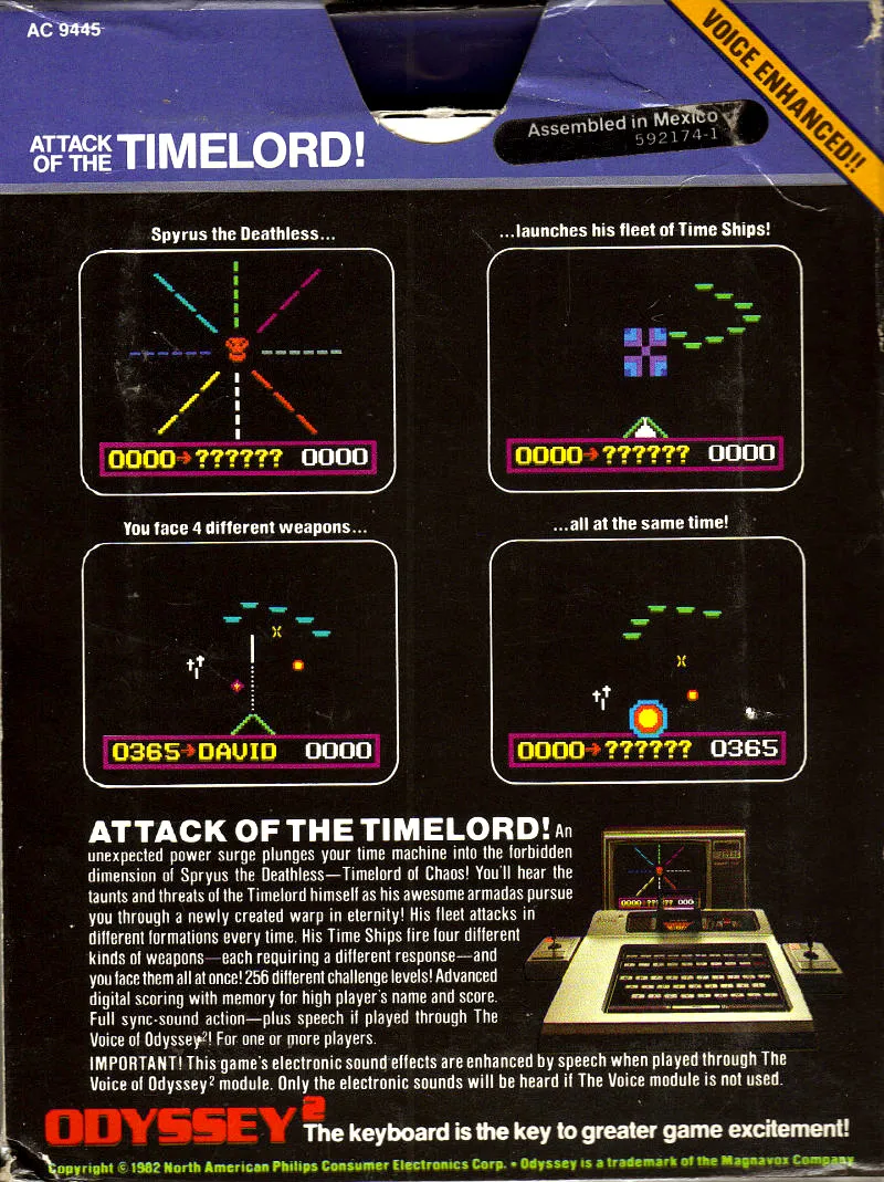 Attack of the Timelord! box back
