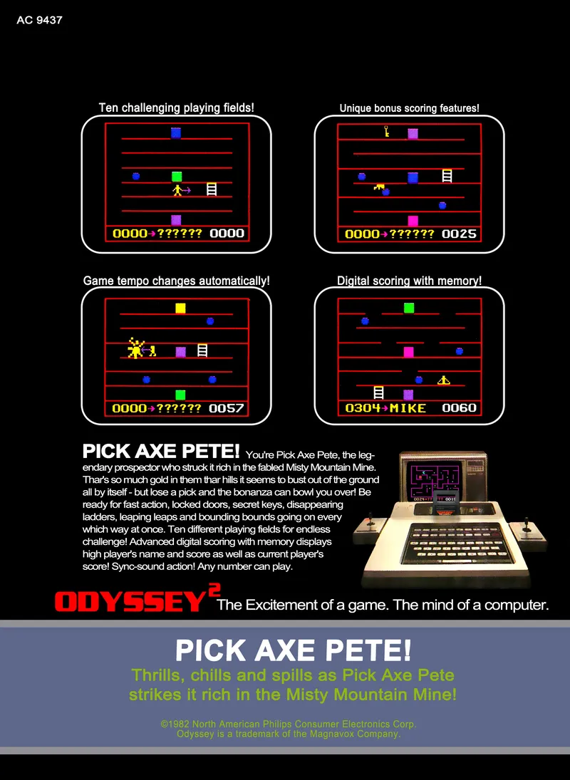 Pick Axe Pete! box back