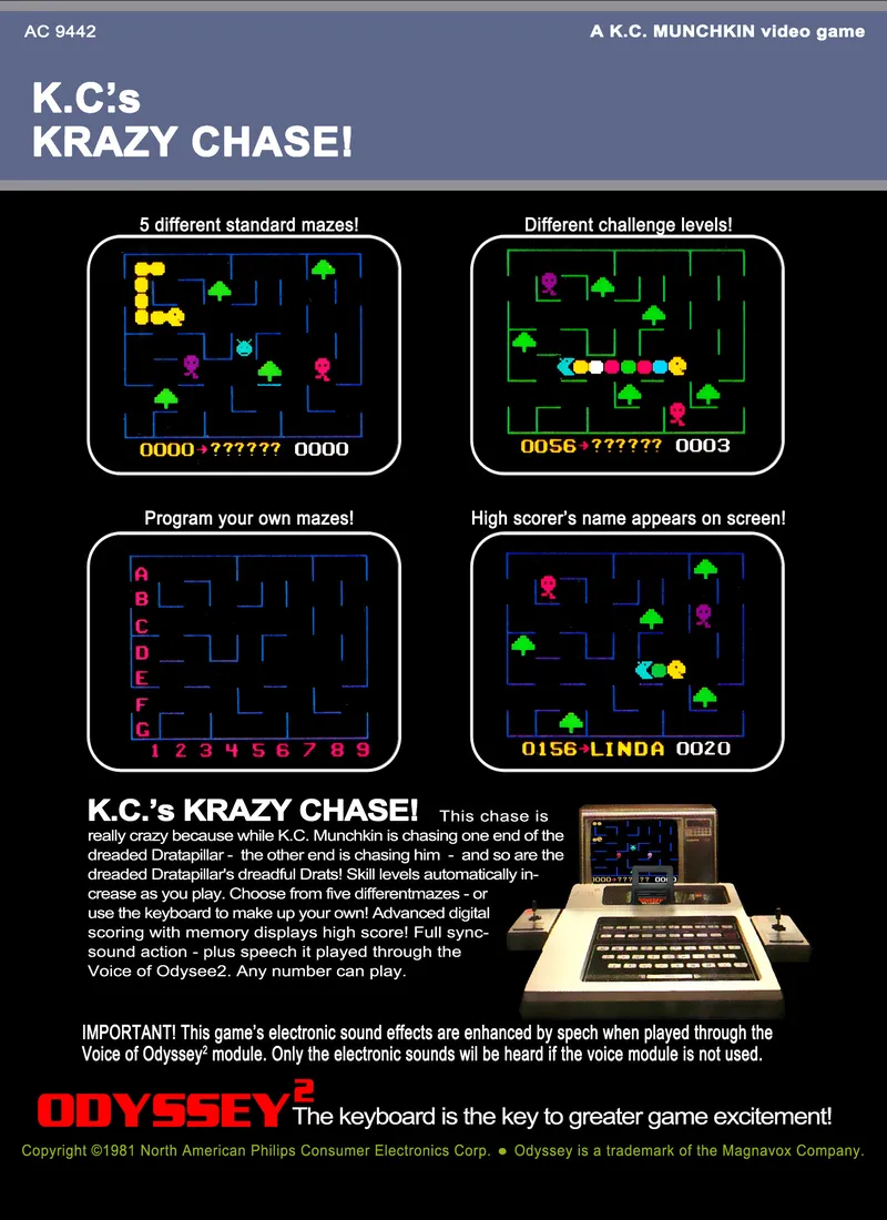 K.C.'s Krazy Chase! box back