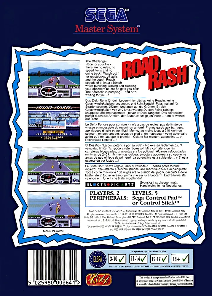Road Rash box back
