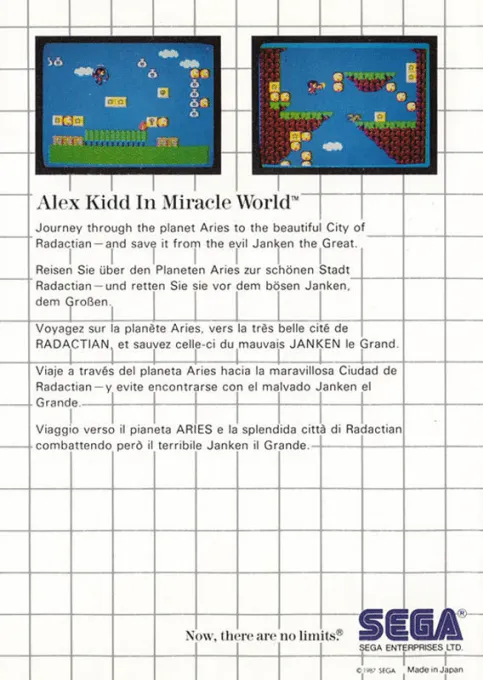 Alex Kidd in Miracle World box back