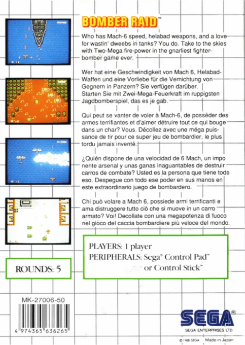 Bomber Raid box back