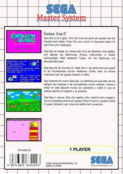Fantasy Zone II: The Tears of Opa-Opa box back
