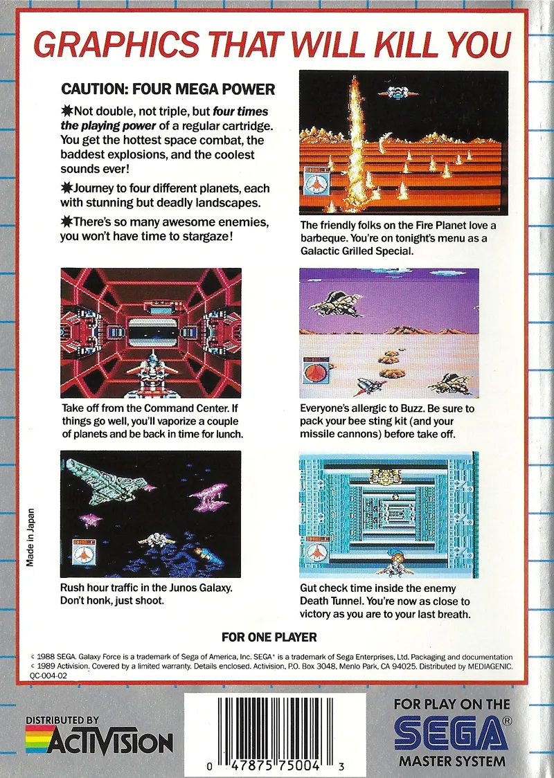 Galaxy Force box back