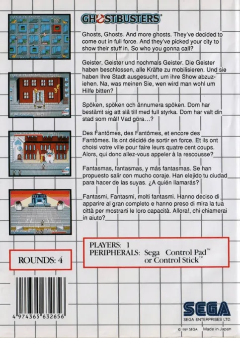 Ghostbusters box back