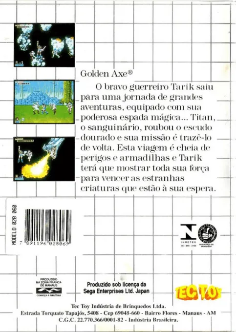 Golden Axe box back
