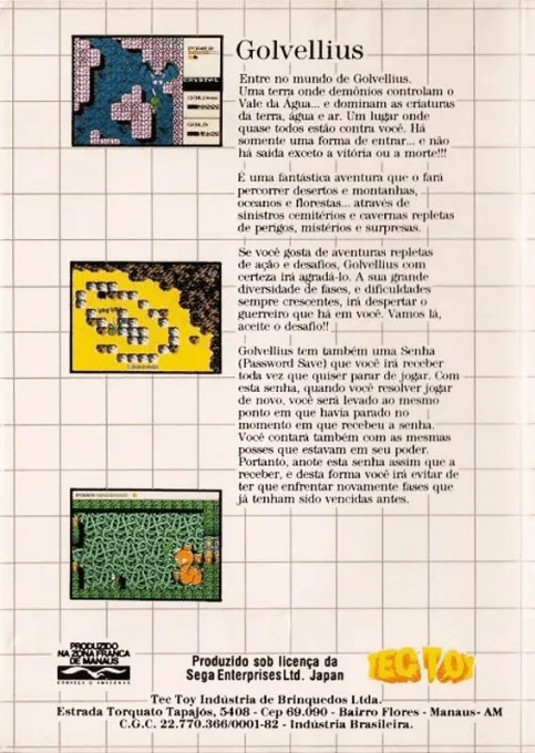 Golvellius: Valley of Doom box back