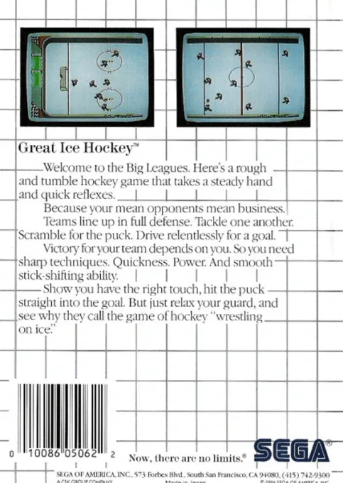 Great Ice Hockey box back