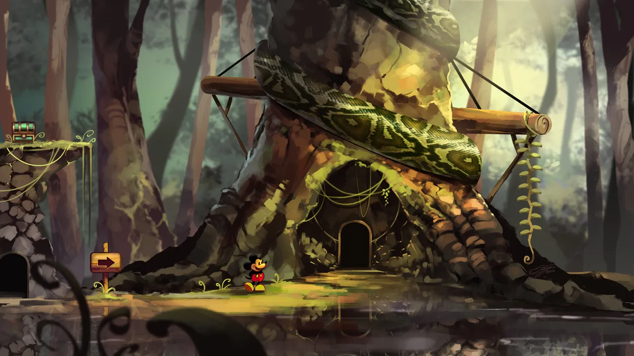 Backdrop artwork for Land of Illusion Starring Mickey Mouse