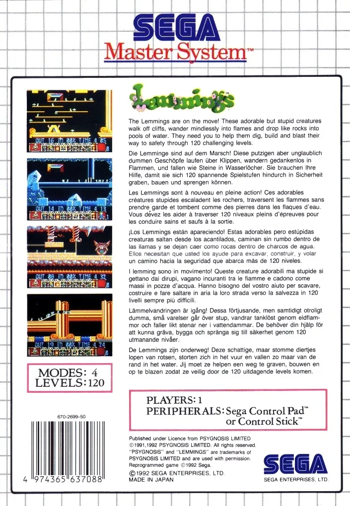 Lemmings box back