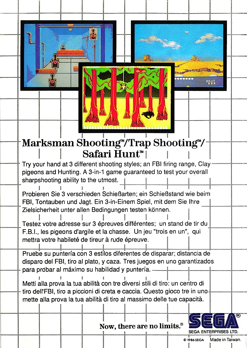 Marksman Shooting / Trap Shooting / Safari Hunt box back