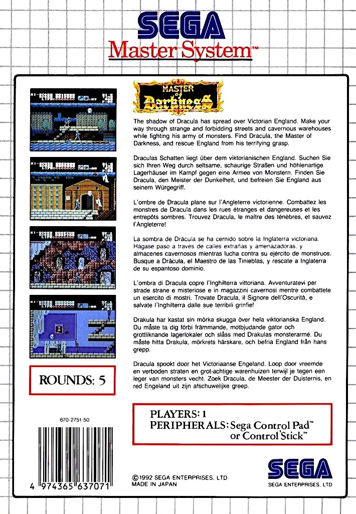 Master of Darkness box back