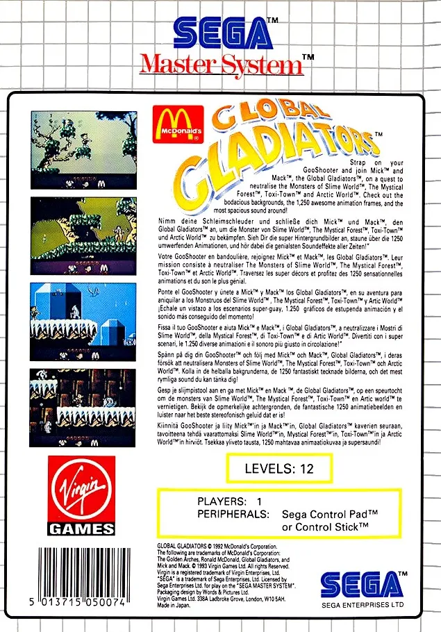 Global Gladiators box back