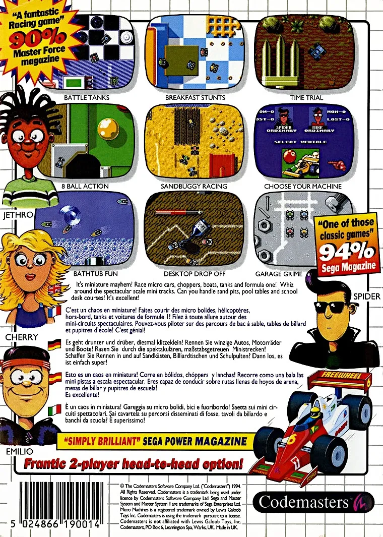 Micro Machines box back