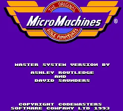 Micro Machines screenshot