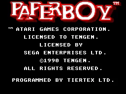 Paperboy screenshot