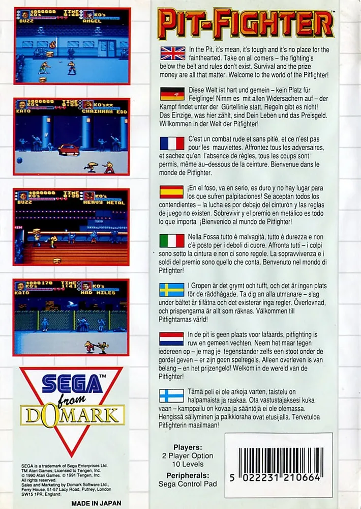 Pit-Fighter box back